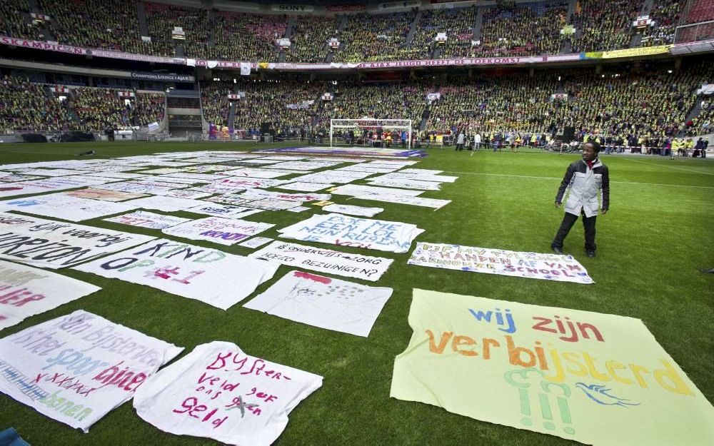 „In feite was de Amsterdamse ArenA een soort grote hutspot. Alles is namelijk op elkaar gestapeld en vervolgens door elkaar geprakt.” Foto ANP