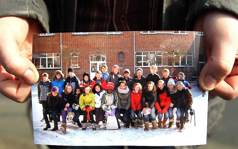 Een foto van klas 6 van de St Lambertusschool. Foto EPA