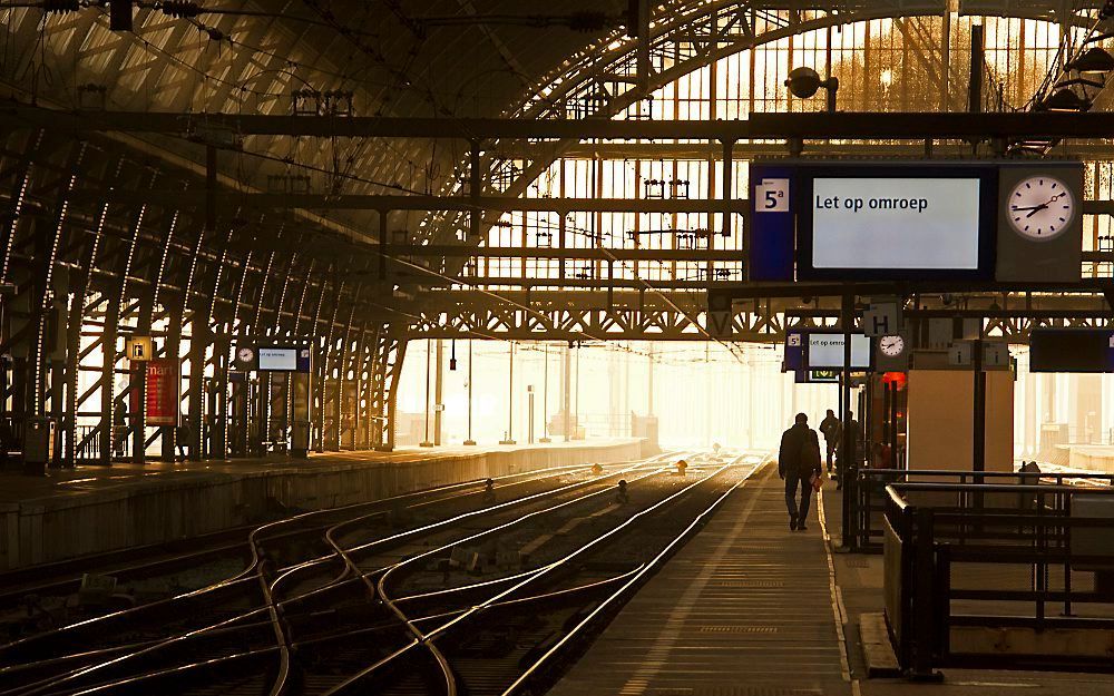 Verlaten perons op Amsterdam Centraal. Foto ANP