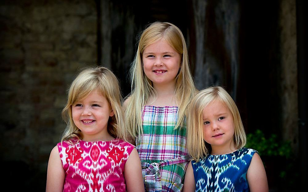 De prinsesjes Alexia, Amalie en Ariane (v.l.n.r.). Foto ANP