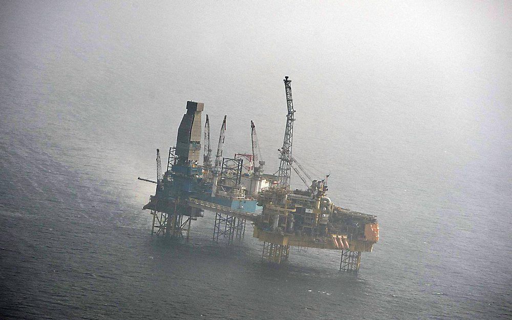 Gasplatform Elgin in de Noordzee. Foto EPA