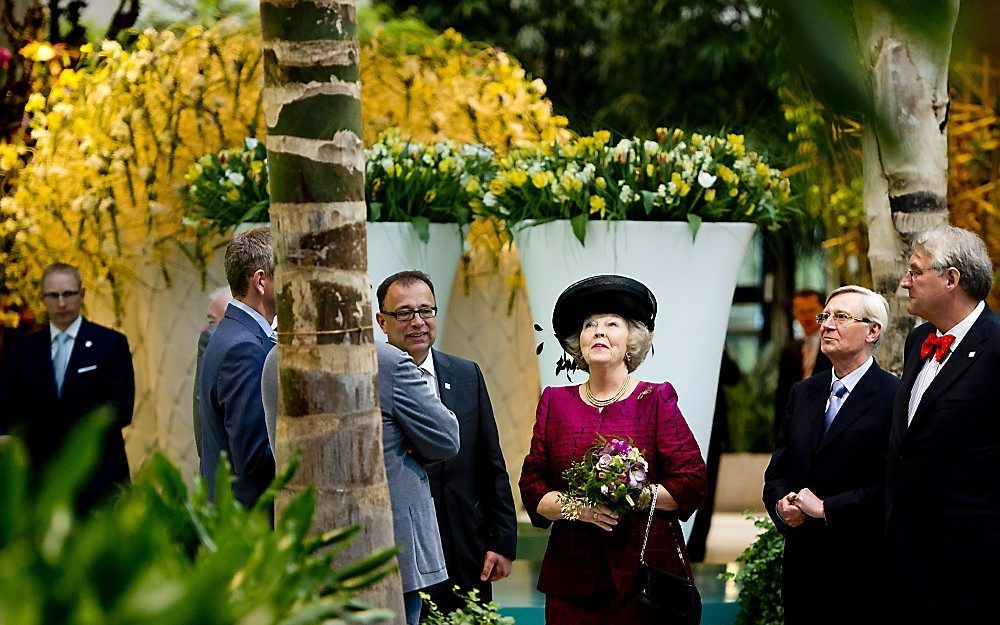 Koningin opent de Floriade. Foto ANP