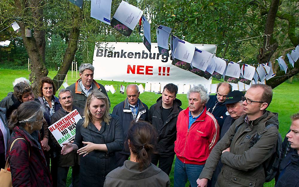 Protest tegen de komst van de Blankenburgtunnel. Foto ANP