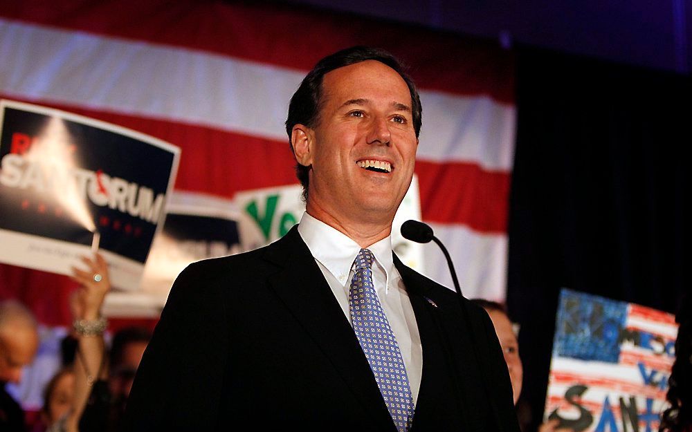 Santorum stapt uit race om presidentschap.  Foto EPA