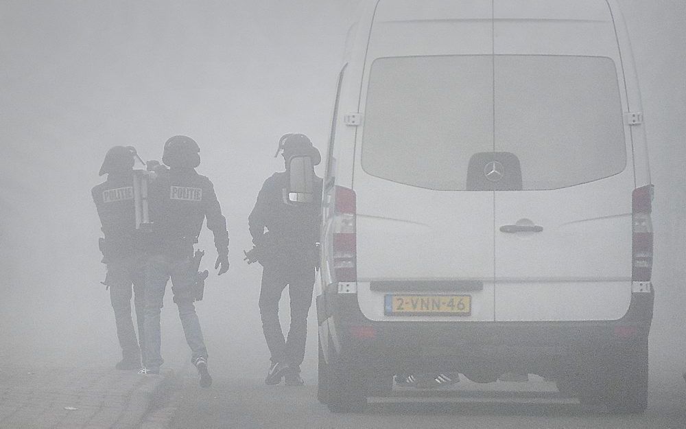 De politie in actie na de overval. Foto ANP