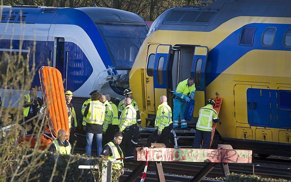 Treinbotsing Amsterdam. Foto ANP