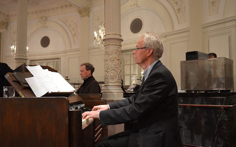 Euwe en Sybolt de Jong.                beeld Zaterdagmiddagmuziek Domkerk