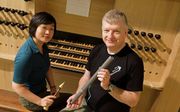 Yu Nagayama en Dick Koomans werken beiden van Flentrop Orgelbouw. Foto RD, Anton Dommerholt