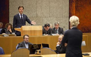 Aanvaring tussen Wilders en Rutte. Foto ANP