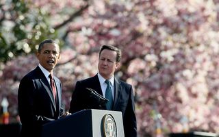 Cameron en Obama woensdag in Washington. Foto EPA