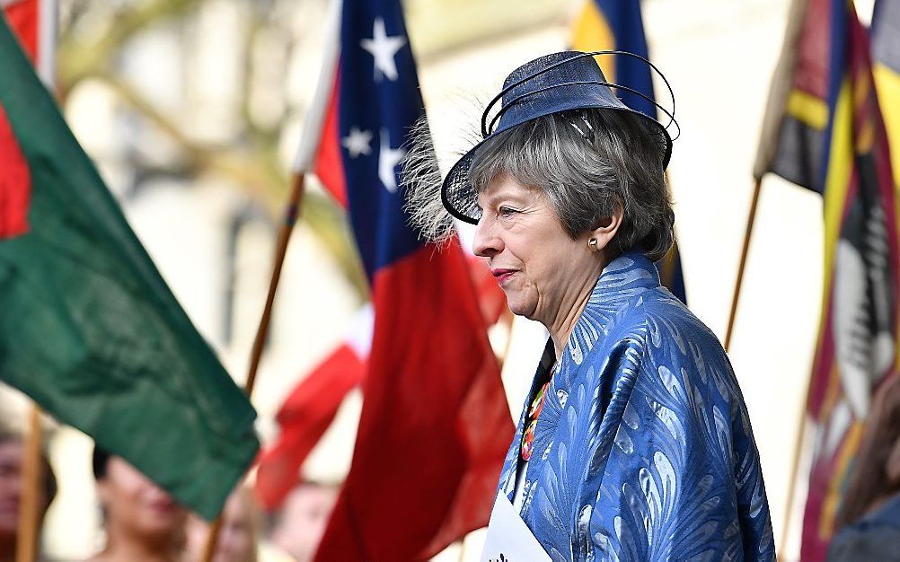 De Britse premier May. beeld AFP