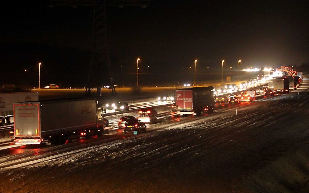 De A50 bij Oss, woensdagavond. Beeld ANP