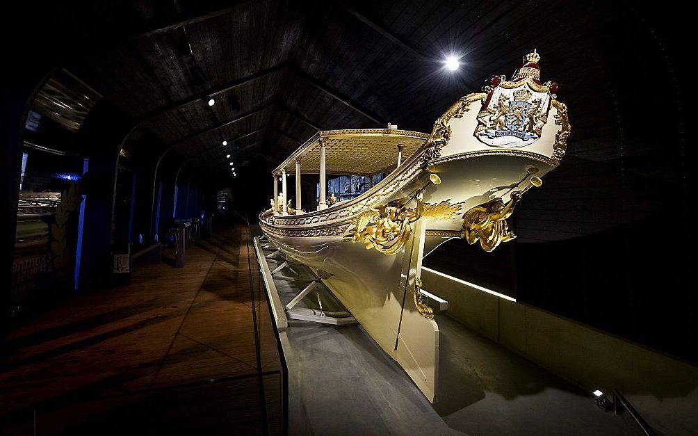 De Koningssloep is na restauratie weer te zien in het Scheepvaartmuseum. beeld ANP