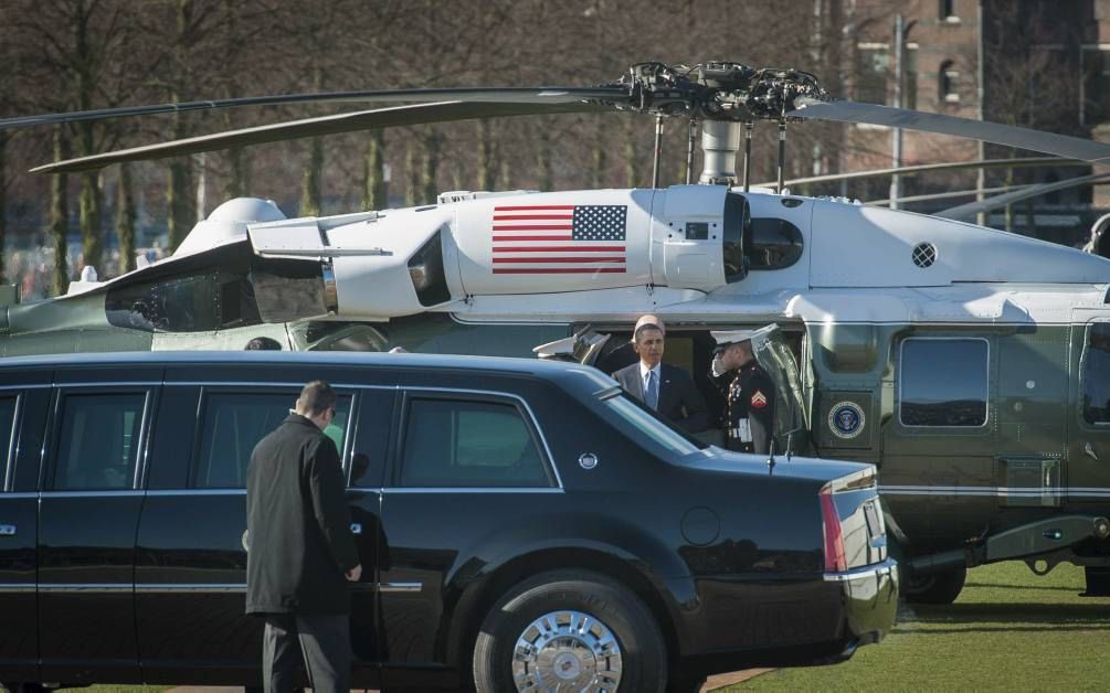 Obama in Amsterdam. beeld ANP