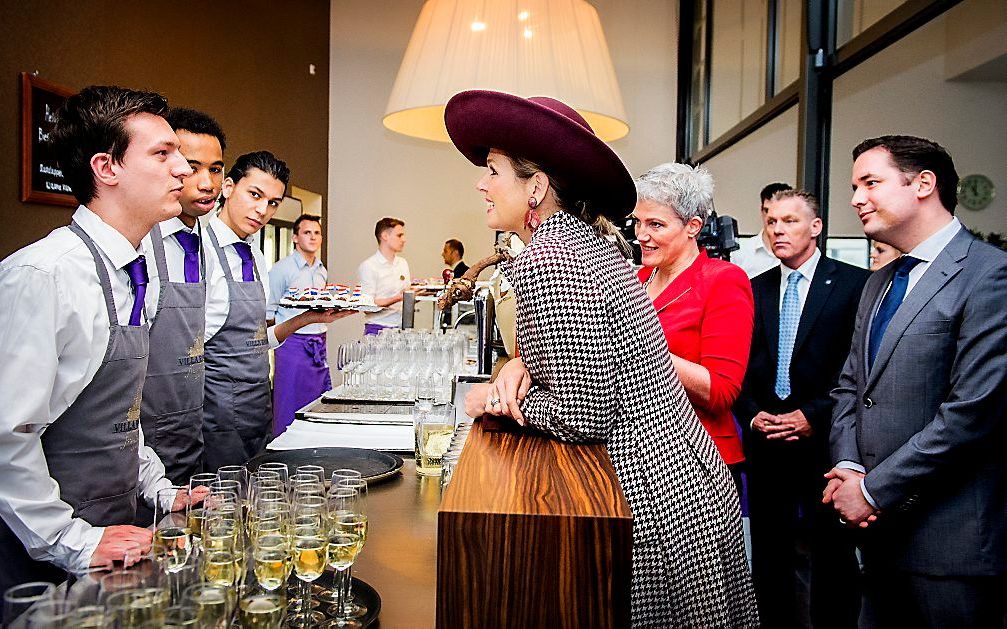 Koningin Maxima bezocht in 2014 dit opleidingstraject in horeca en detailhandel voor jongeren met leerproblemen. beeld ANP