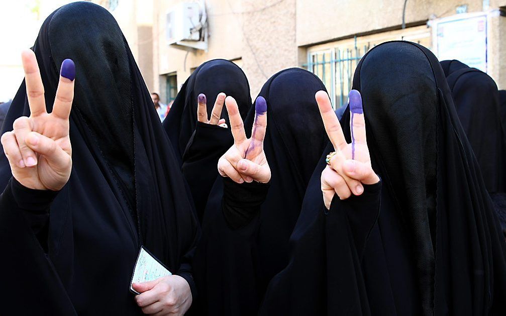 Vrouwen in Bagdad hebben gestemd. Foto EPA