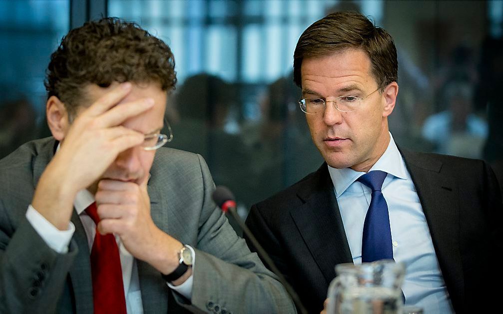 De Tweede Kamer debatteert donderdagmiddag met premier Rutte en minister Dijsselbloem van Financiën over het Europese akkoord met Griekenland. beeld ANP