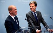 VVD-leider Rutte (R) en zijn PvdA-collega Samsom. Foto ANP