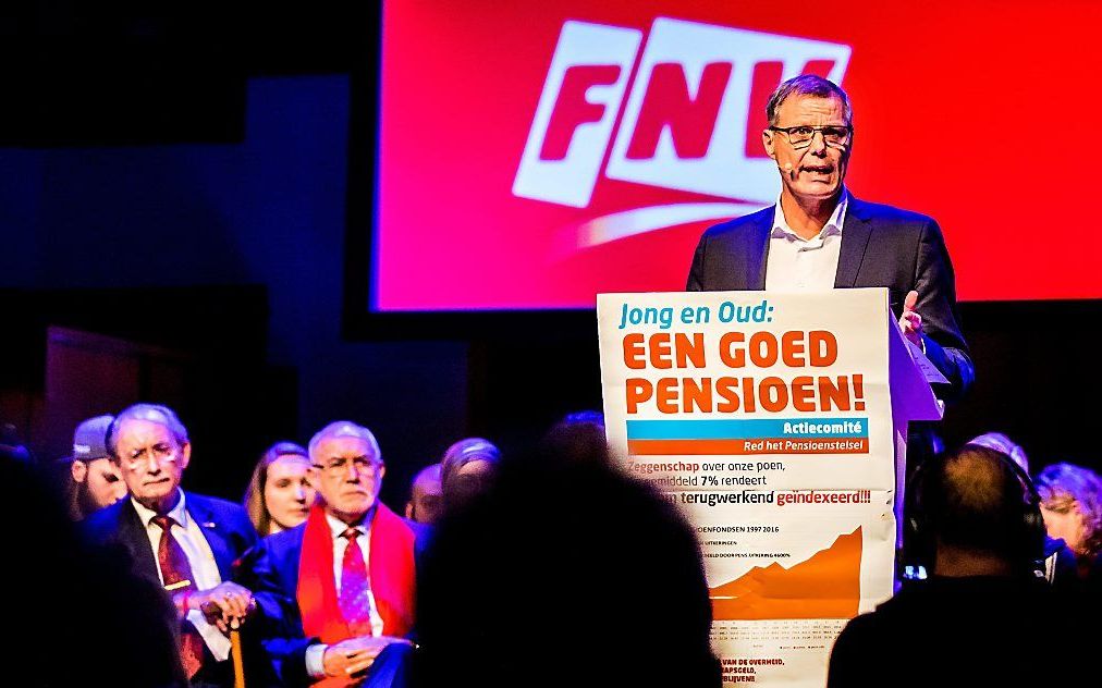 FNV-voorzitter Han Busker. beeld ANP, Remko de Waal