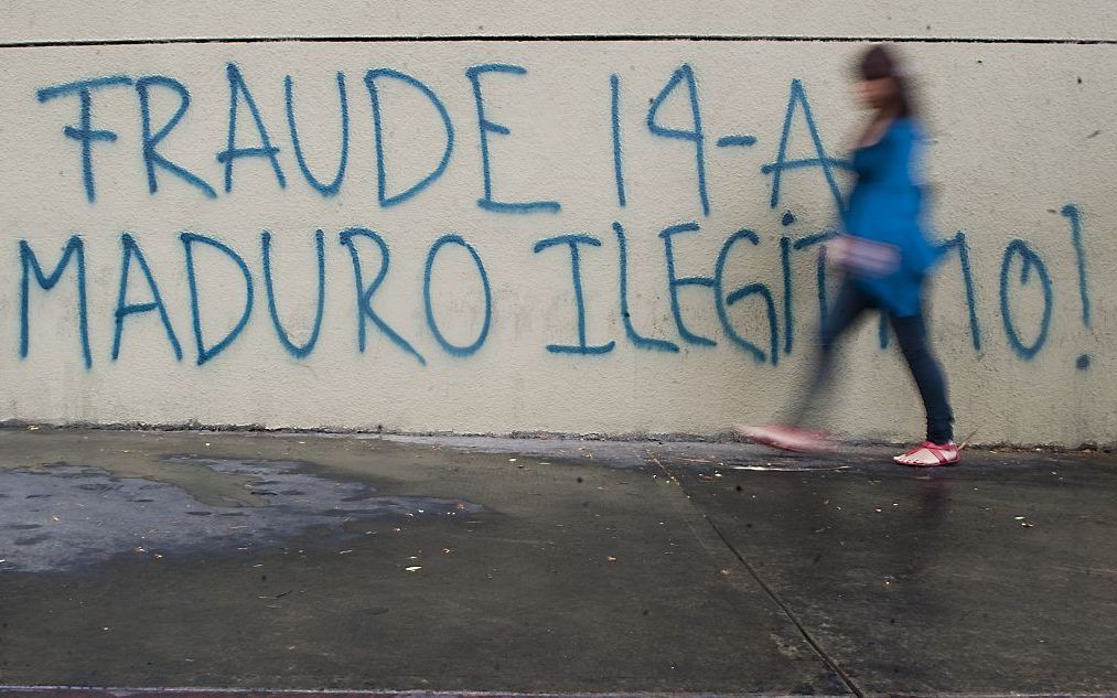 Protest in Caracas. Foto EPA