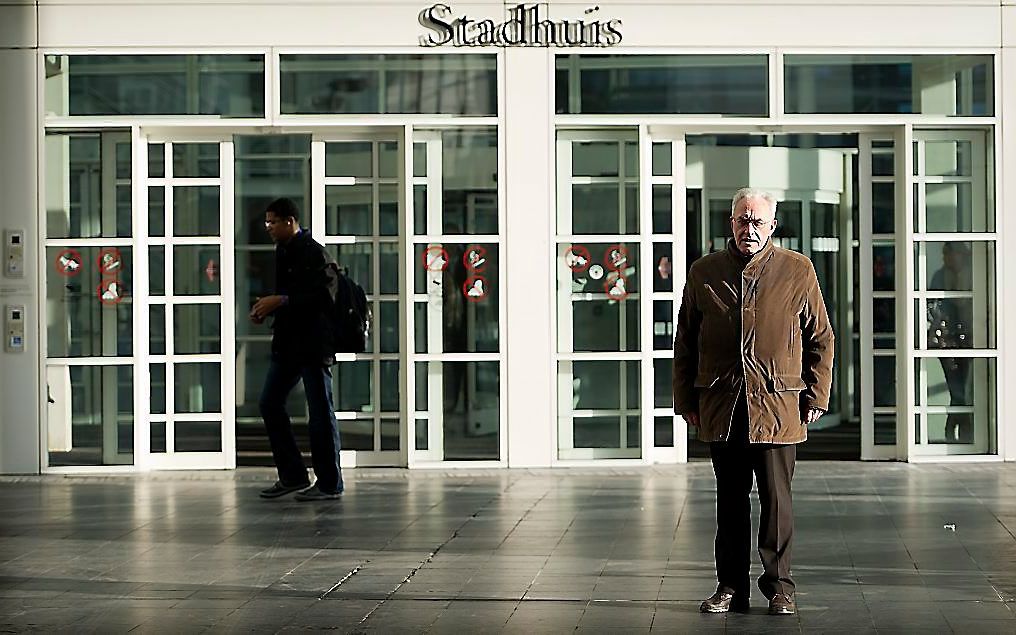 Pijl voor het Haagse stadhuis. Foto ANP