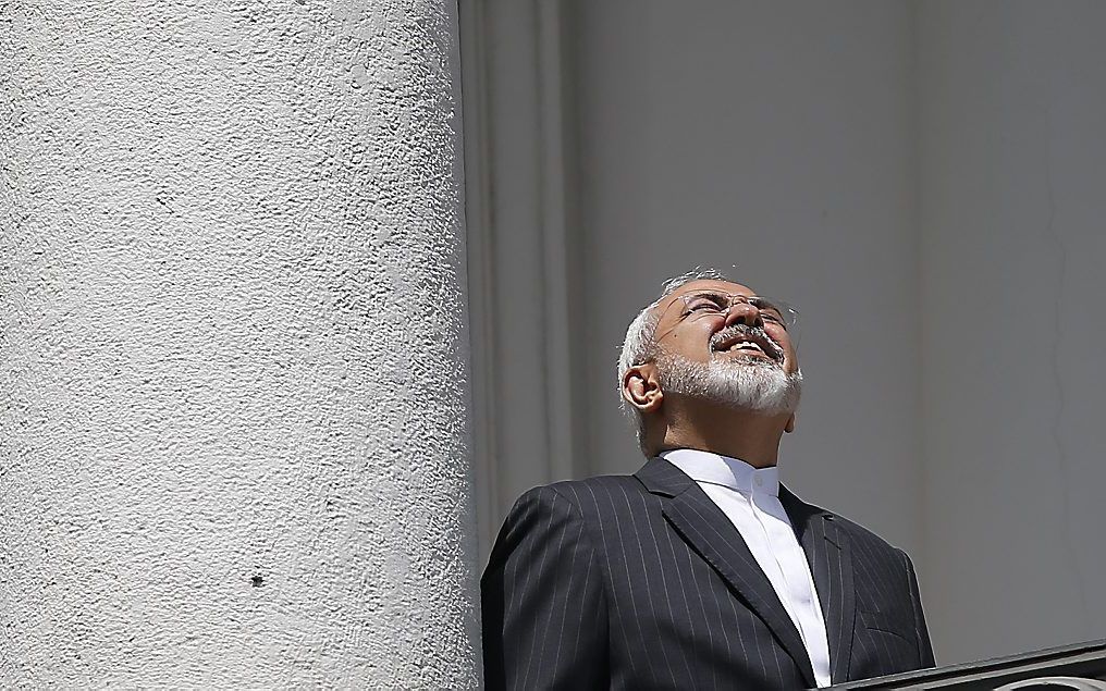 De Iraanse minister van Buitenlandse Zaken Zarif. Beeld AFP