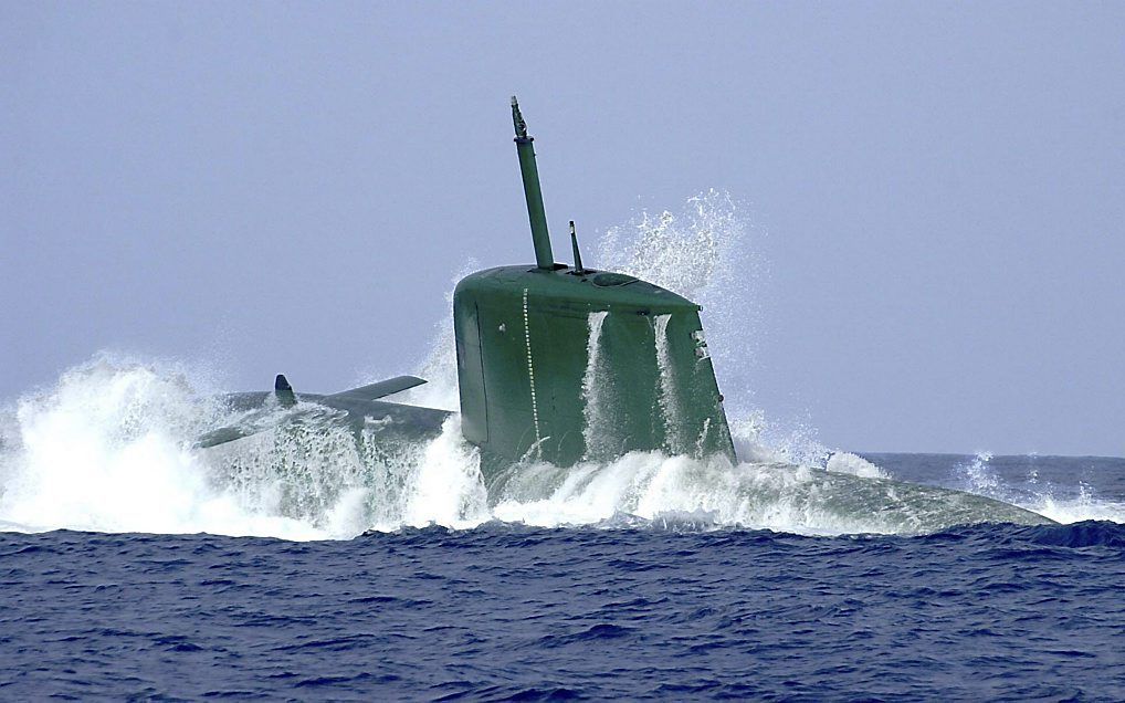 Israëlische duikboot uit de Dolfijnklasse. Foto EPA