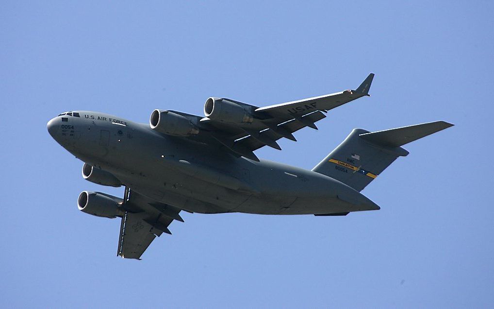 De C-17 is een reusachtig toestel, bedoeld voor zware transporten. beeld AFP