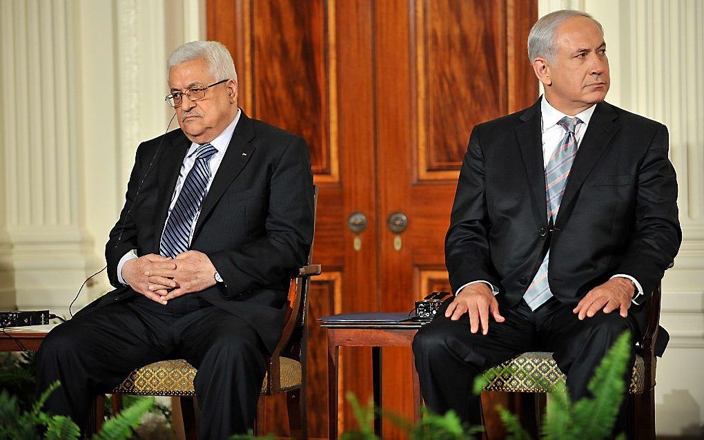 Ontmoeting tussen Netanyahu en Abbas in 2010. beeld AFP