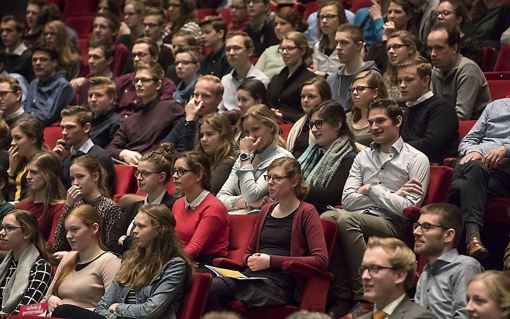 Een SGP-jongerendag in Utrecht, in 2018.  beeld Erik Kottier 