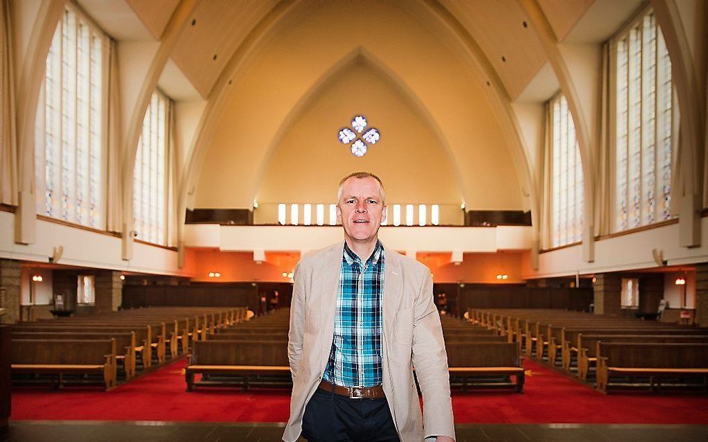 Ds. A. Vastenhoud, hier nog in de Bethlehemkerk in Den Haag. beeld RD, Henk Visscher