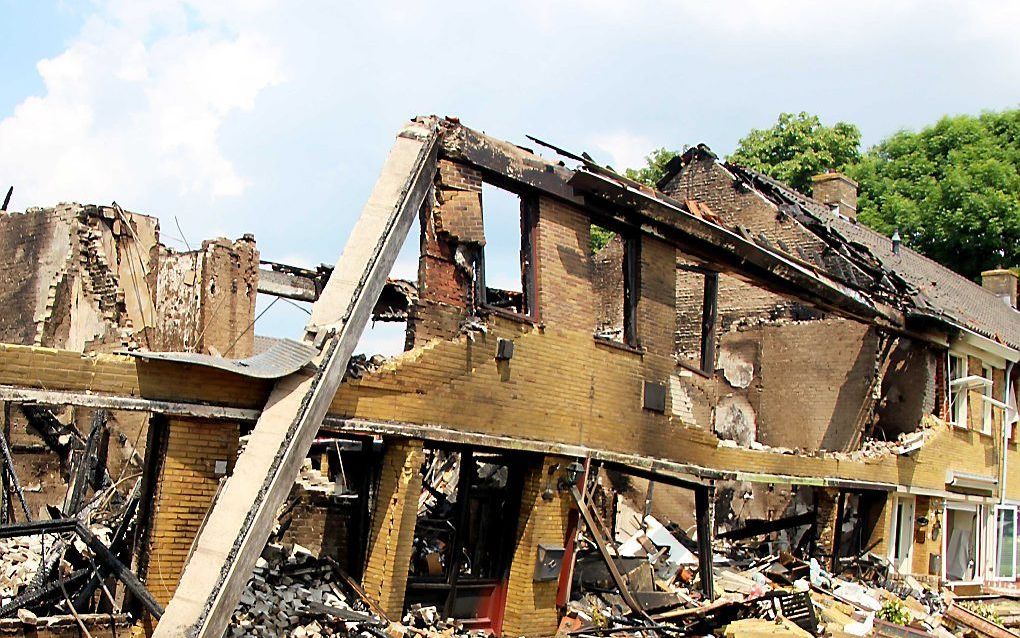 Ravage in Urk, na verwoestende gasexplosies aan de Grote Fok. beeld GinoPress