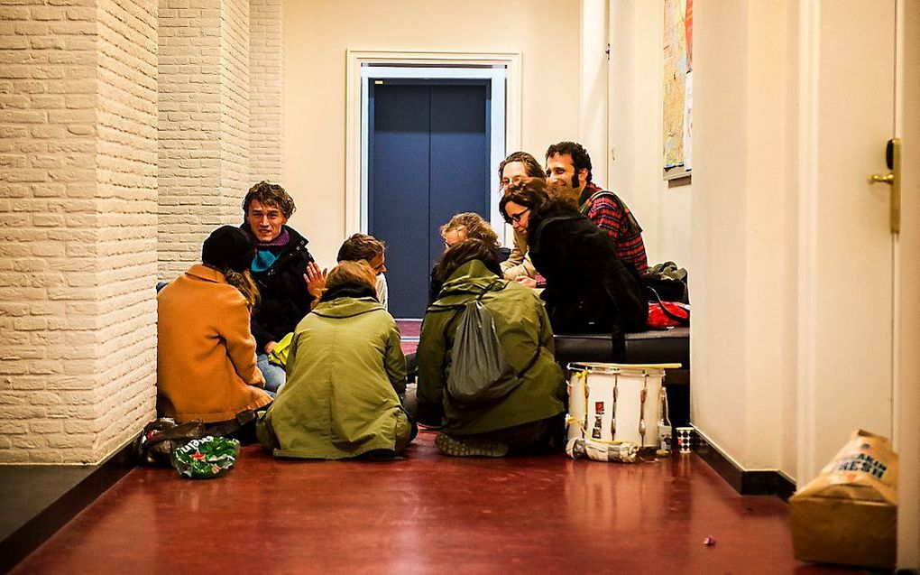 Studenten van de UvA bezetten in 2015 het Maagdenhuis. beeld ANP