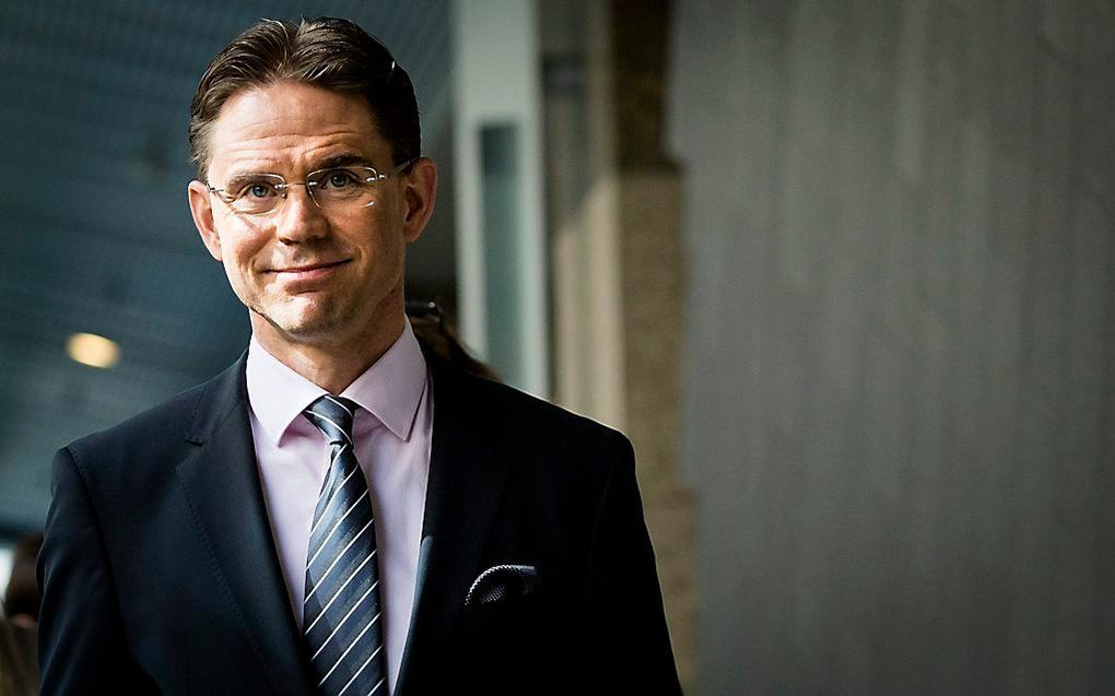 Eurocommissaris Jyrki Katainen bezocht gisteren Nederland. beeld ANP