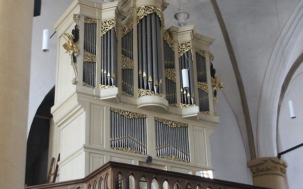 Het Hinszorgel in de Kamper Buitenkerk. beeld Bram Brandemann