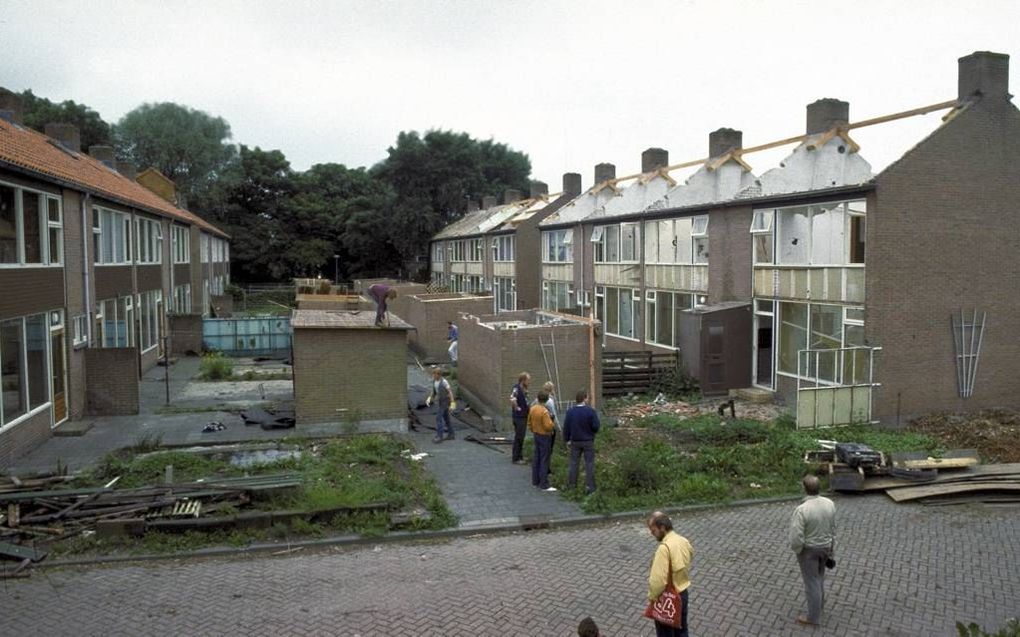 De Zellingwijk in Gouderak eind 1984. Foto ANP