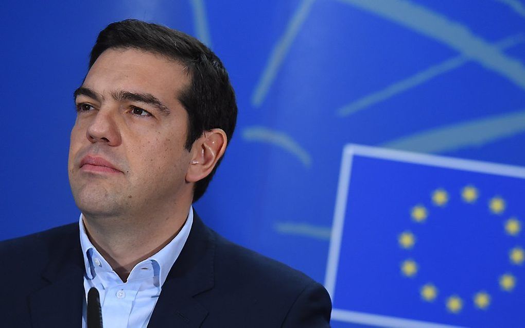 De Griekse premier Tsipras. Beeld AFP