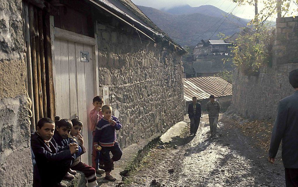 Bergdorpje in Azerbeidzjan. beeld Hollandse Hoogte