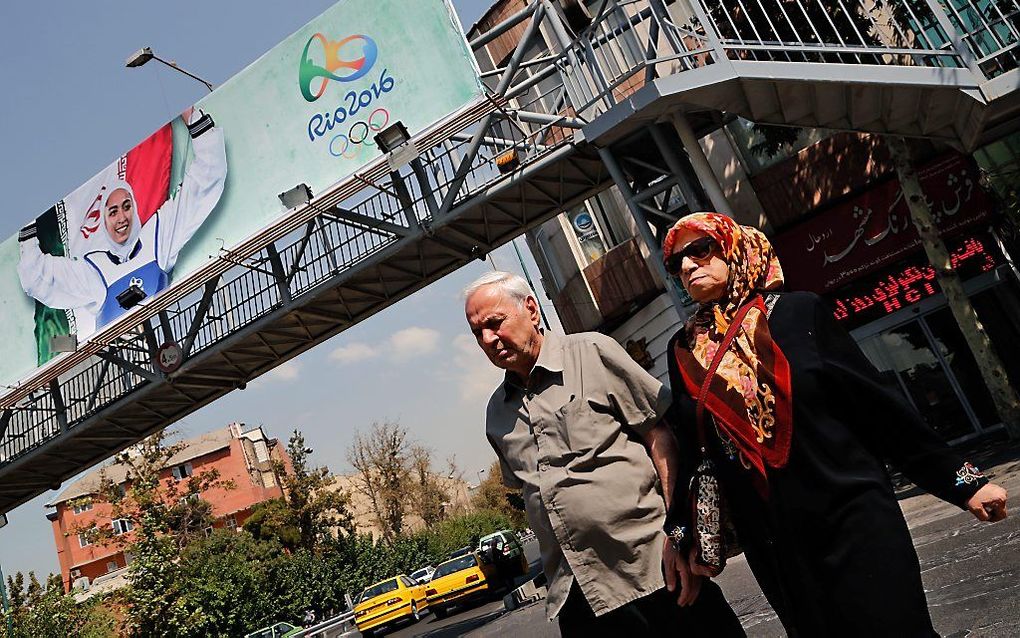 Straatbeeld Iran.  beeld EPA, Abedin Taherkenareh