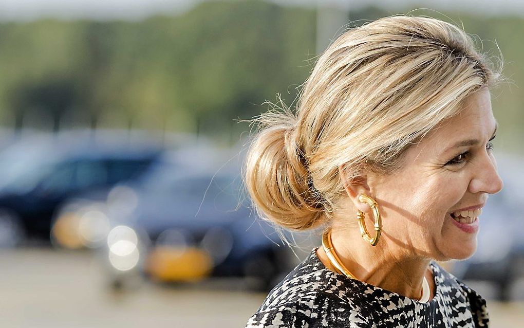 Koningin Máxima  bij aankomst in Katwijk. beeld ANP