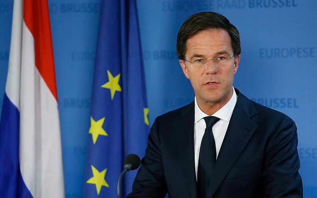 Premier Rutte in Brussel. beeld EPA