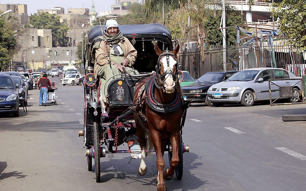 Straatbeeld in de wijk Bulaq, Caïro. beeld EPA, Khaled Elfiqi