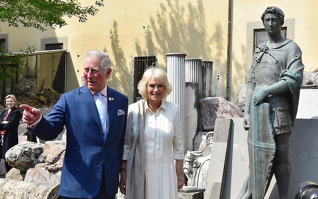 Charles en Camilla in Florence. beeld EPA