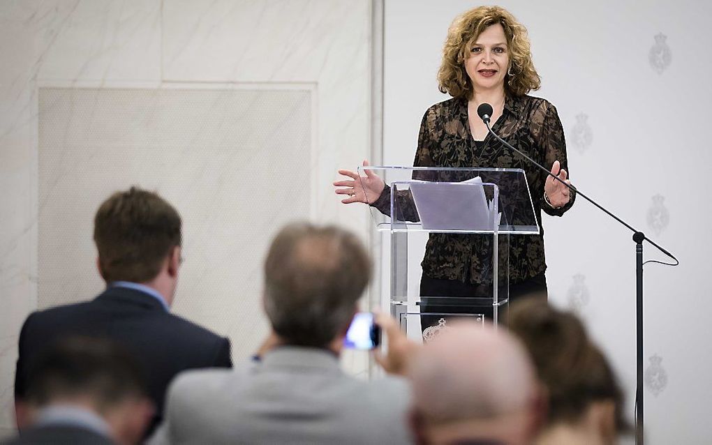 Informateur Edith Schippers geeft een toelichting op het vastlopen van de formatiegesprekken. beeld ANP, Bart Maat