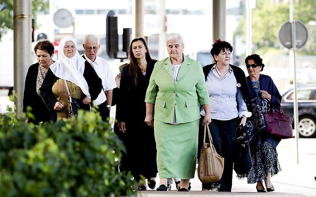 Moeders van Srebrenica woonden gisteren de uitspraak van het hof in Den Haag bij over Srebrenica. beeld ANP