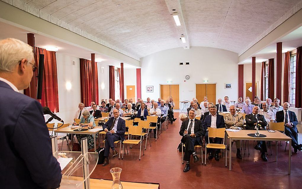 De Vereniging Protestants Nederland hield zaterdagmiddag in Dordrecht een openbare vergadering over de vraag of het conservatisme een bondgenootschap kan zijn voor het christendom.  beeld Dirk Hol