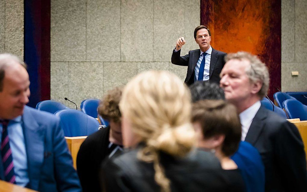 Kamerleden tijdens een debat met premier Rutte over een EU-top. beeld ANP, Bart Maat