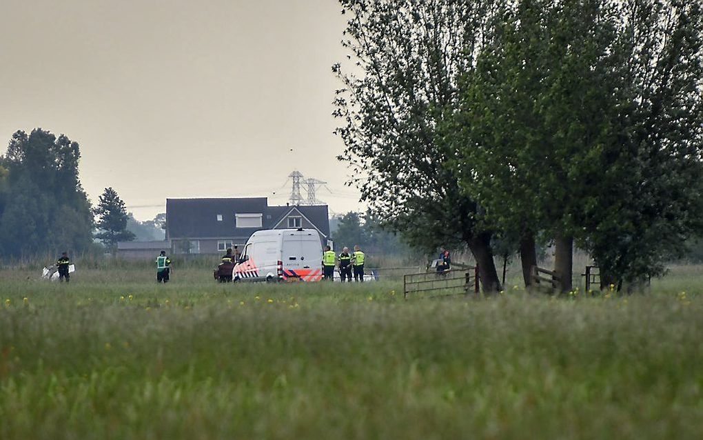 In het buitengebied tussen Bergambacht en Stolwijk is een vliegtuigje neergestort. beeld ANP