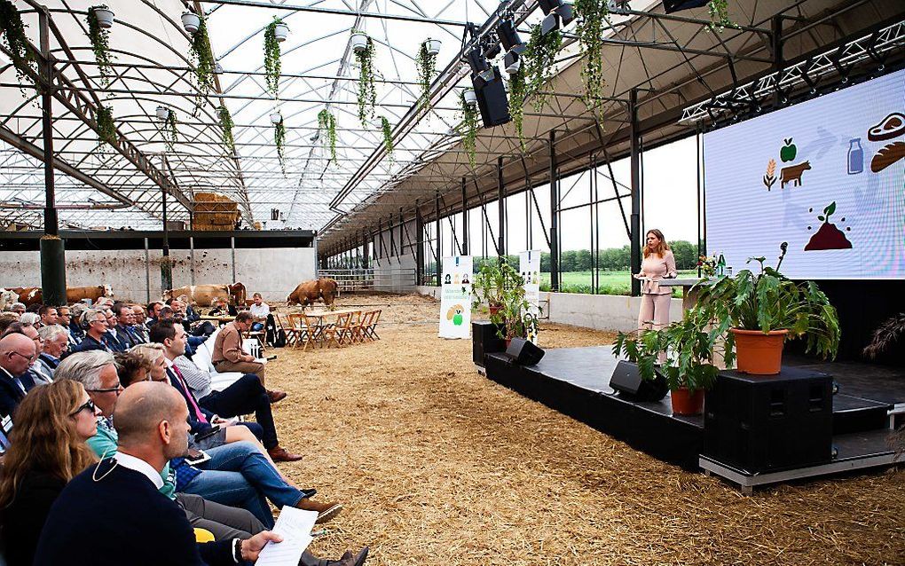 Minister Schouten (Landbouw, Natuur en Voedselkwaliteit) tijdens de presentatie van haar visie op de toekomst van de landbouw. beeld ANP, Alexander Schippers