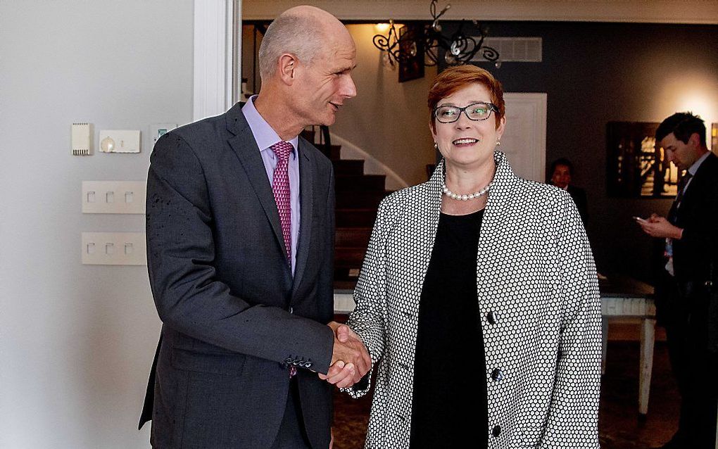 Minister Stef Blok van Buitenlandse Zaken en zijn Australische collega Marise Payne. beeld ANP